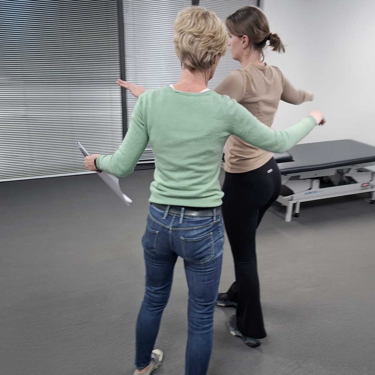 patient in gym